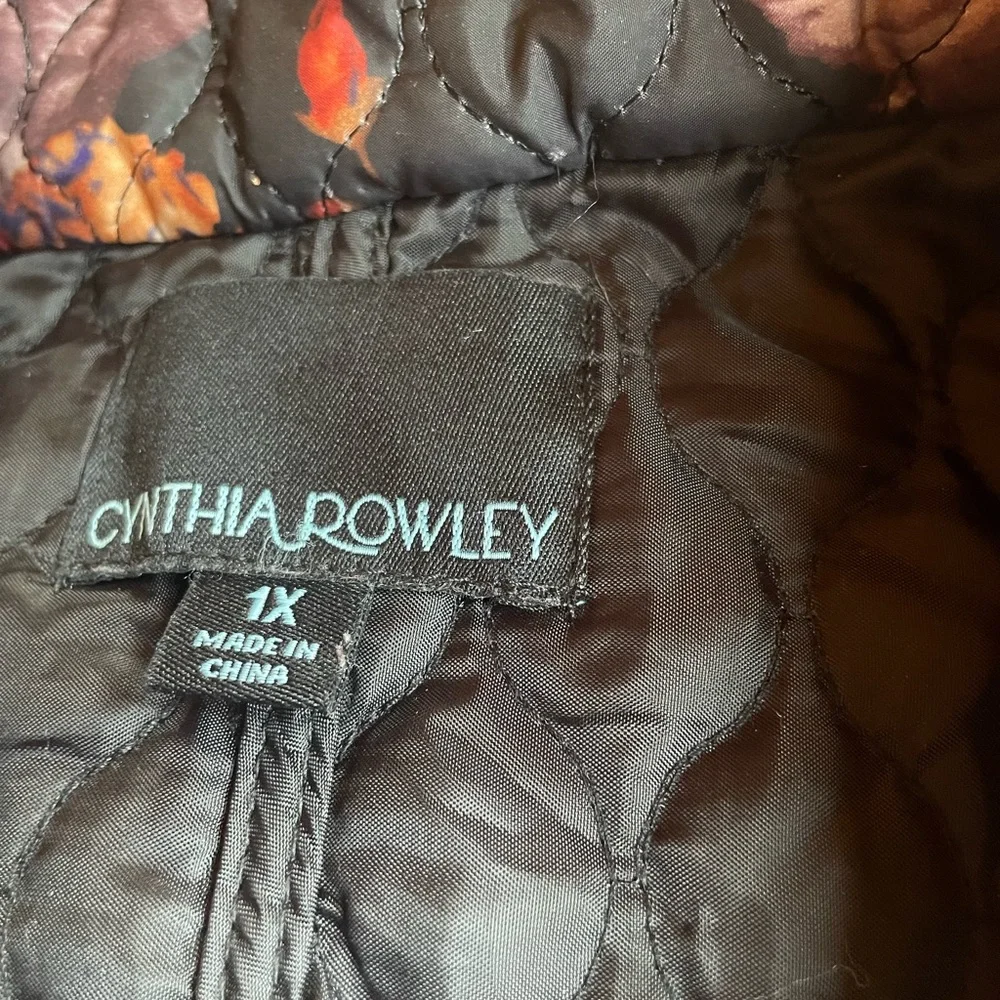 Cynthia Rowley‎ Quilted Floral Front Snap Down Jacket